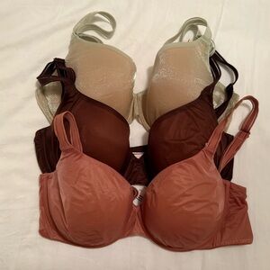 Victorias Secret Women's Bra Set - Brown, Mauve, Green